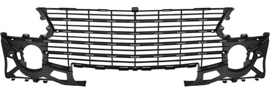 GRILLE PEUGEOT 307 2005-2007 PARE-CHOCS AVANT / AVEC TROUS MOULURES HORIZONTALES / CHROMÉES