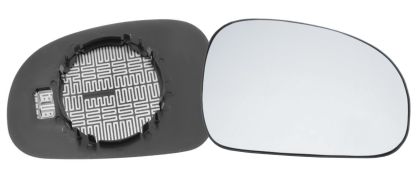 VERRE DE RÉTROVISEUR PEUGEOT 406 1995-1999 AVEC SUPPORT / CHAUFFANT / CONVEXE / BLEU / DROIT