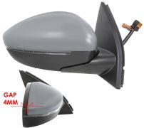 RÉTROVISEUR PEUGEOT 308 2013-2013 GAP 4MM / ÉLÉCTRIQUE / CHAUFFANT / FEU CLIGNOTANT / FEU DE SOL / RABATTABLE ÉLÉCTRIQUEMENT / AVEC SONDE / AVEC APPRET / DROIT