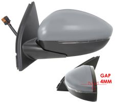 RÉTROVISEUR PEUGEOT 308 2013-2013 GAP 4MM / ÉLÉCTRIQUE / CHAUFFANT / FEU CLIGNOTANT / FEU DE SOL / RABATTABLE ÉLÉCTRIQUEMENT / AVEC APPRET / GAUCHE