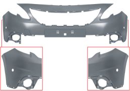 PARE-CHOCS PEUGEOT 2008 2016-2019 AVANT / SUPÉRIEUR / AVEC TROUS MOULURE / AVEC APPRET