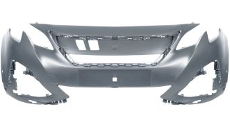 PARE-CHOCS PEUGEOT 5008 2016-2021 AVANT / MODÈLE PHARES LED GT-LINE / AVEC GUIDE D'AIR / AVEC 2 CAPTEURS / AVEC PARK ASSIST / AVEC APPRET