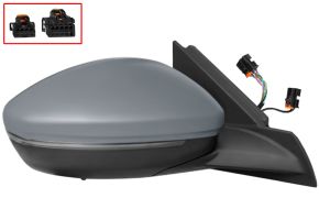 RÉTROVISEUR OPEL CORSA F 2019-2023 ÉLÉCTRIQUE / CHAUFFANT / FEU CLIGNOTANT / FEU DE SOL / RABATTABLE ÉLÉCTRIQUEMENT / AVEC SONDE / AVEC APPRET / DROIT