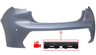 PARE-CHOCS PEUGEOT 208 2019-2023 ARRIÈRE / SUPÉRIEUR / AVEC 2 CAPTEUR / AVEC CAMÉRA