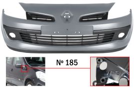 PARE-CHOCS RENAULT CLIO 2005-2009 AVANT / MODÈLE 185 / AVEC ANTIBROUILLARDS / INTEGRAL / AVEC APPRET
