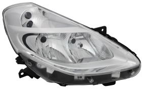 PHARE AVANT RENAULT CLIO 3 PHASE 2 2009-2012 BASE CHROMÉE / LAMPES H7+H7 / DROIT