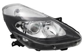 PHARE AVANT RENAULT CLIO 2009-2013 BASE FONCÉE / LAMPES H1+H7+H7 / DROIT