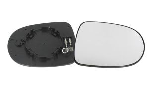 VERRE DE RÉTROVISEUR RENAULT CLIO 2009-2012 AVEC SUPPORT / CHAUFFANT / CONVEXE / DROIT
