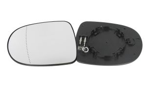 VERRE DE RÉTROVISEUR RENAULT CLIO 2009-2013 AVEC SUPPORT / CHAUFFANT / ASPHÉRIQUE / GAUCHE