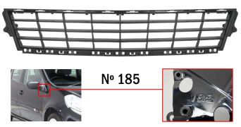 GRILLE RENAULT CLIO 2009-2013 PARE-CHOCS AVANT / MODÈLE 185