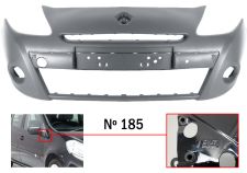 PARE-CHOCS RENAULT CLIO 2009-2013 AVANT / MODÈLE 185 / AVEC APPRET