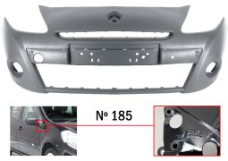 PARE-CHOCS RENAULT CLIO 2009-2013 AVANT / MODÈLE 185 / AVEC APPRET