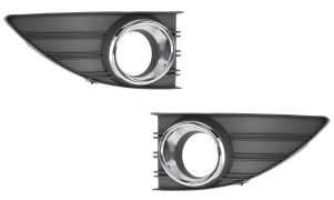 GRILLES RENAULT FLUENCE 2009-2013 PARE-CHOCS AVANT / AVEC ANTIBROUILLARDS / CHROMÉE / KIT / GAUCHE+DROITE