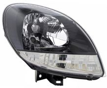 PHARE AVANT RENAULT KANGOO 2003-2007 BASE NOIRE / FEU CLIGNOTANT BLANC / DROIT