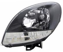 PHARE AVANT RENAULT KANGOO 2003-2007 BASE NOIRE / FEU CLIGNOTANT BLANC / GAUCHE