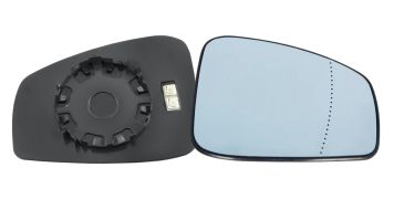 VERRE DE RÉTROVISEUR RENAULT LAGUNA 2007-2011 AVEC SUPPORT / CHAUFFANT / CONVEXE / BLEU / DROIT