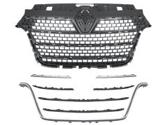 GRILLE RENAULT MASTER 2019-2024 FACE AVANT / AVEC MOULURE CHROMÉE ET NOIRES