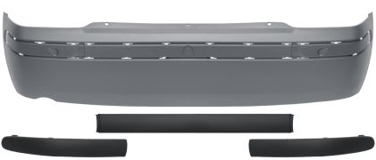 PARE-CHOCS RENAULT MEGANE 1999-2002 ARRIÈRE / 5 PORTES / AVEC MOULURES / AVEC APPRET