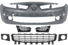 PARE-CHOCS RENAULT MEGANE 2006-2008 AVANT / AVEC ANTIBROUILLARDS / AVEC KIT GRILLES GRIS ARGENT / AVEC APPRET