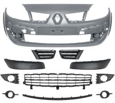 PARE-CHOCS RENAULT SCENIC 2006-2009 AVANT / COMPLET / 10 PIÈCES / AVEC APPRET