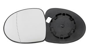 VERRE DE RÉTROVISEUR RENAULT CLIO CAMPUS 2006-2009 AVEC SUPPORT / ASPHÉRIQUE / GAUCHE