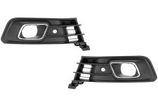 GRILLES RENAULT CAPTUR 2017-2019 PARE-CHOCS AVANT / AVEC ANTIBROUILLARDS / AVEC CAPTEUR / AVEC CONTOUR CHROMÉ / KIT / GAUCHE+DROITE