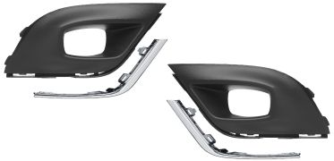 GRILLE RENAULT CLIO 2016-2019 PARE-CHOCS AVANT / SUPÉRIEURE / AVEC ANTIBROUILLARDS / AVEC MOULURES / KIT / GAUCHE+DROITE