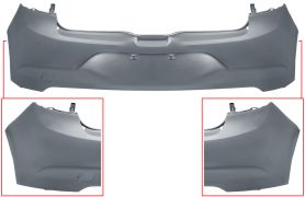 PARE-CHOCS RENAULT MEGANE 2016-2020 ARRIÈRE / 5 PORTES / AVEC APPRET