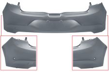 PARE-CHOCS RENAULT MEGANE 2016-2020 ARRIÈRE / 5 PORTES / AVEC 2 CAPTEUR / AVEC APPRET