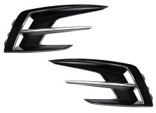 GRILLES RENAULT MEGANE 2020-2023 PARE-CHOCS AVANT / NOIRE BRILLANTE / GAUCHE+DROITE
