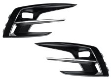 GRILLES RENAULT MEGANE 2020-2023 PARE-CHOCS AVANT / NOIRE BRILLANTE / AVEC ANTIBROUILLARDS / GAUCHE+DROITE