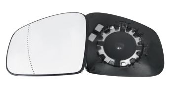 VERRE DE RÉTROVISEUR SMART FORTWO EQ 2020-2024 AVEC SUPPORT / ASPHÉRIQUE / GAUCHE