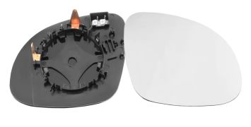 VERRE DE RÉTROVISEUR SKODA YETI 2009-2013 AVEC SUPPORT / CHAUFFANT / CONVEXE / DROIT