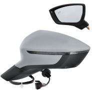 RÉTROVISEUR SEAT ATECA 2016-2020 ÉLÉCTRIQUE / CHAUFFANT / FEU CLIGNOTANT / FEU DE SOL / RABATTABLE ÉLÉCTRIQUEMENT / SIDE ASSIST / AVEC APPRET / GAUCHE