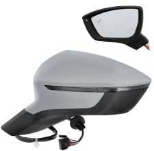 RÉTROVISEUR SEAT ATECA 2016-2020 ÉLÉCTRIQUE / CHAUFFANT / FEU CLIGNOTANT / RABATTABLE ÉLÉCTRIQUEMENT / SIDE ASSIST / AVEC APPRET / GAUCHE