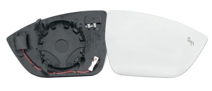 VERRE DE RÉTROVISEUR SEAT ATECA 2016-2020 AVEC SUPPORT / CHAUFFANT / SIDE ASSIST / CONVEXE / DROIT