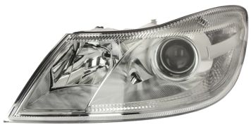 PHARE AVANT SKODA OCTAVIA 2009-2013 BASE CHROMÉE / GAUCHE