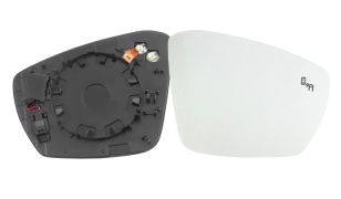 VERRE DE RÉTROVISEUR SKODA OCTAVIA 2013-2017 AVEC SUPPORT / CHAUFFANT / SIDE ASSIST / CONVEXE / DROIT