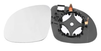 VERRE DE RÉTROVISEUR SKODA YETI 2009-2013 AVEC SUPPORT / CONVEXE / GAUCHE