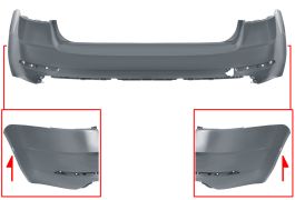 PARE-CHOCS SKODA OCTAVIA 2017-2020 ARRIÈRE / COMBI / AVEC CAPTEUR