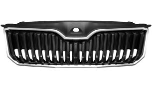 GRILLE SKODA SUPERB 2015-2019 FACE AVANT / AVEC CONTOUR CHROMÉ