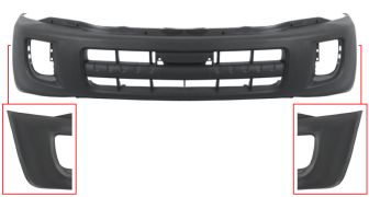 PARE-CHOCS TOYOTA RAV4 2000-2003 AVANT / AVEC ANTIBROUILLARDS / SANS MOULURE AILE 