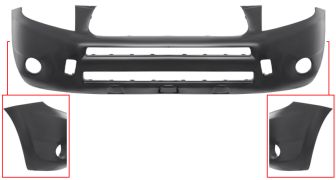 PARE-CHOCS TOYOTA RAV4 2006-2009 AVANT / AVEC ANTIBROUILLARDS / SANS MOULURE AILE 