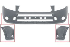 PARE-CHOCS TOYOTA RAV4 2006-2009 AVANT / AVEC ANTIBROUILLARDS / AVEC MOULURE AILE / AVEC APPRET