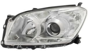 PHARE AVANT TOYOTA RAV4 2009-2010 BASE CHROMÉE / AVEC MOTEUR / GAUCHE