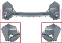 PARE-CHOCS TOYOTA C-HR 2016-2020 ARRIÈRE / SUPÉRIEURE / AVEC APPRET