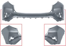 PARE-CHOCS TOYOTA C-HR 2016-2020 ARRIÈRE / SUPÉRIEUR / AVEC APPRET