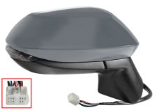 RÉTROVISEUR TOYOTA COROLLA 2019-2023 ÉLÉCTRIQUE / CHAUFFANT / FEU CLIGNOTANT / RABATTABLE ÉLÉCTRIQUEMENT / SIDE ASSIST / AVEC APPRET / DROIT