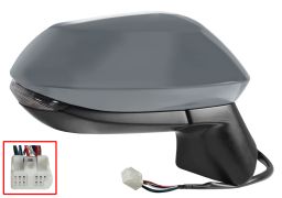 RÉTROVISEUR TOYOTA COROLLA 2019-2023 ÉLÉCTRIQUE / CHAUFFANT / FEU CLIGNOTANT / RABATTABLE ÉLÉCTRIQUEMENT / SIDE ASSIST / AVEC APPRET / DROIT