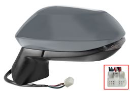 RÉTROVISEUR TOYOTA COROLLA 2019-2023 ÉLÉCTRIQUE / CHAUFFANT / FEU CLIGNOTANT / RABATTABLE ÉLÉCTRIQUEMENT / SIDE ASSIST / AVEC APPRET / GAUCHE